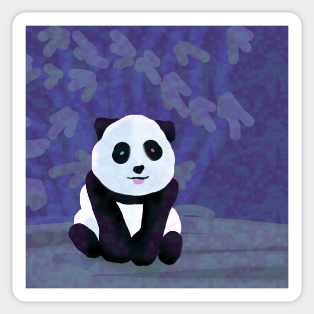 panda Sticker by chequer